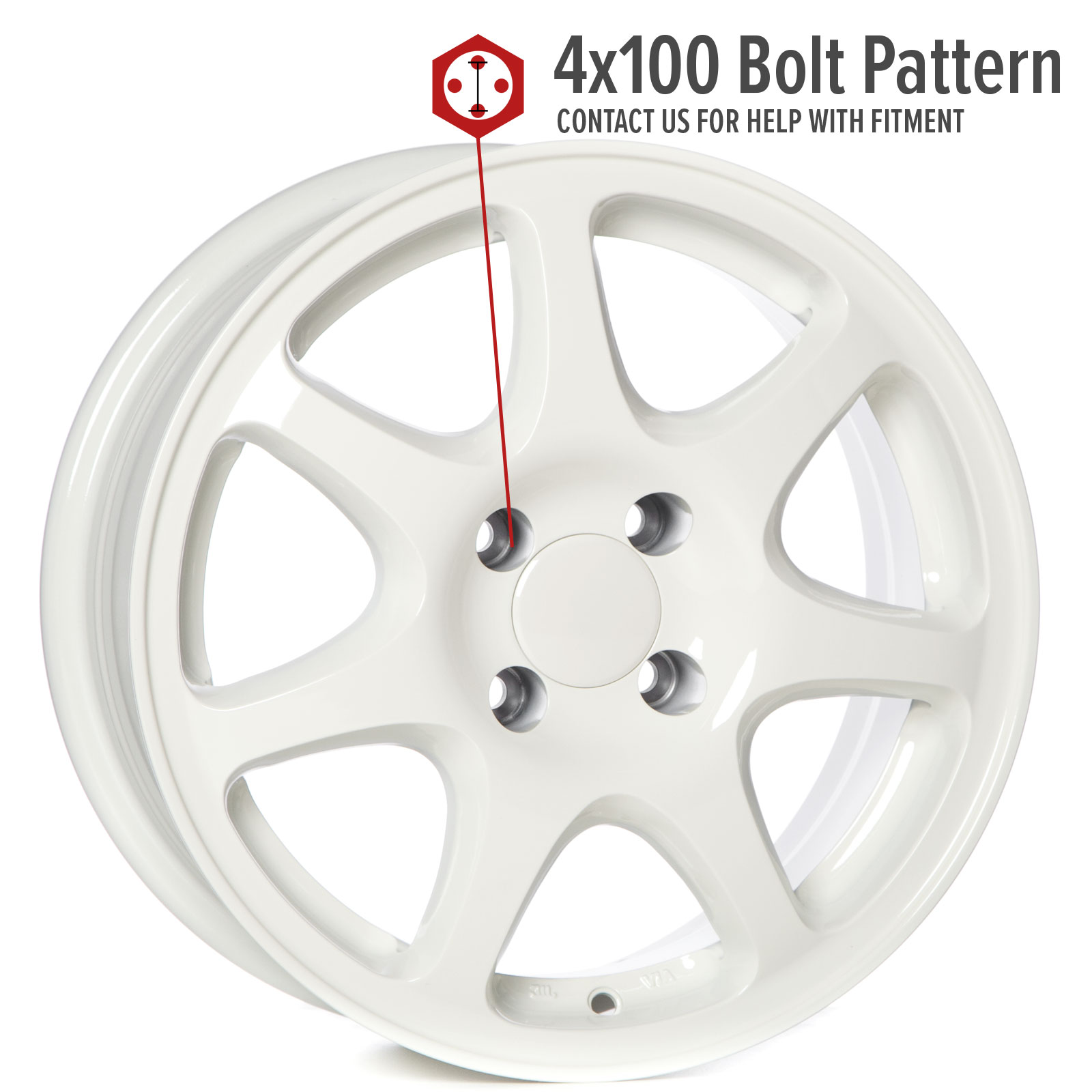 4 15x7 4x100 +35 4 Circuit CP42 Gloss White Wheels JDM Civic Type